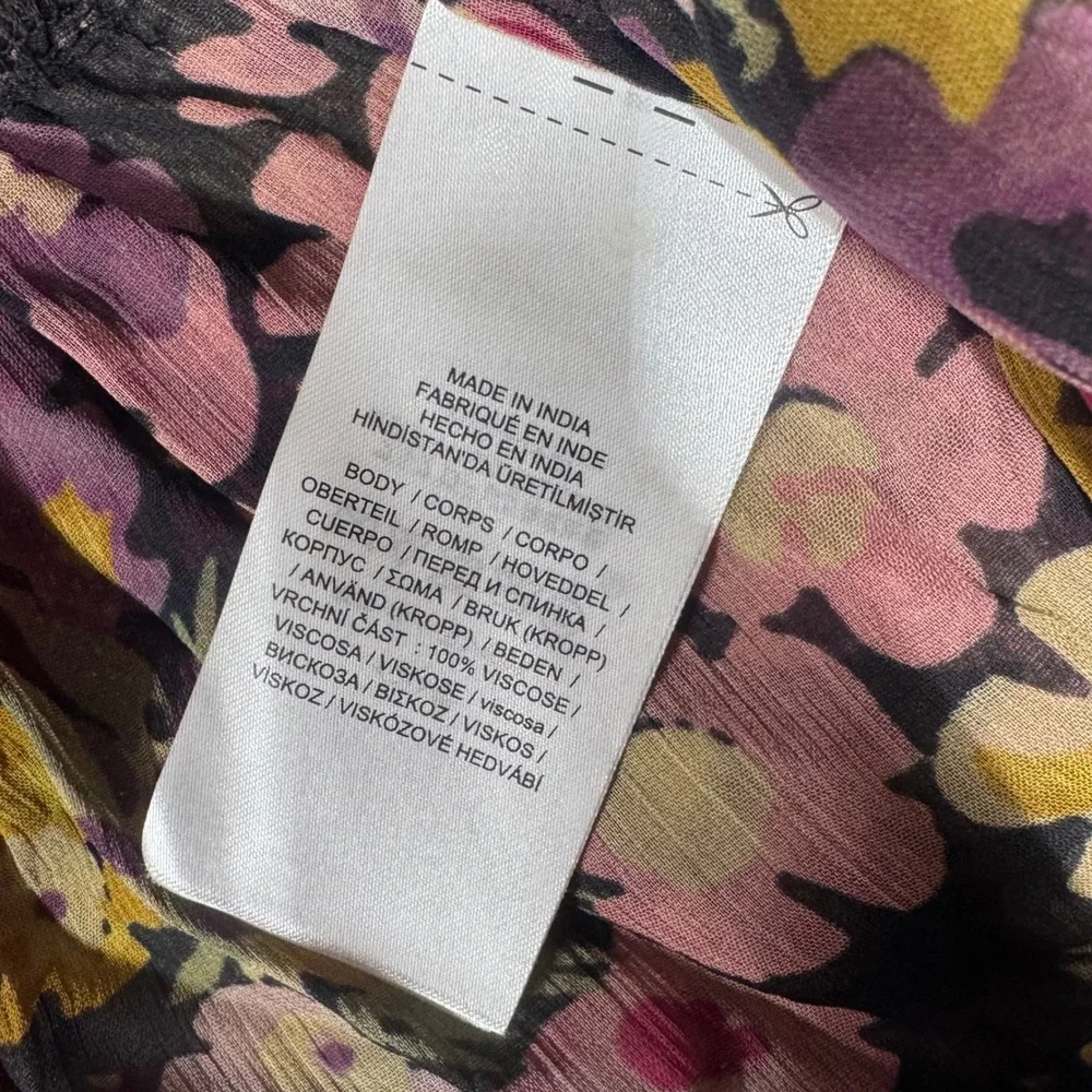 Polo Ralph Lauren Floral Wrap Peplum Blouse Smocked Ruffle Small Petite $298‎